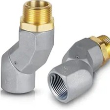  1" NPT, 2PCS Fuel Hose Swivel 360 Rotating Connector for Fuel Transfer Pump Fu