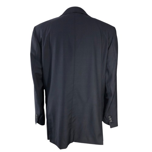 ISAIA Mens Size 46L Sport Coat Blazer Base S Super 130s Midnight Blue Windowpane - Picture 9 of 19
