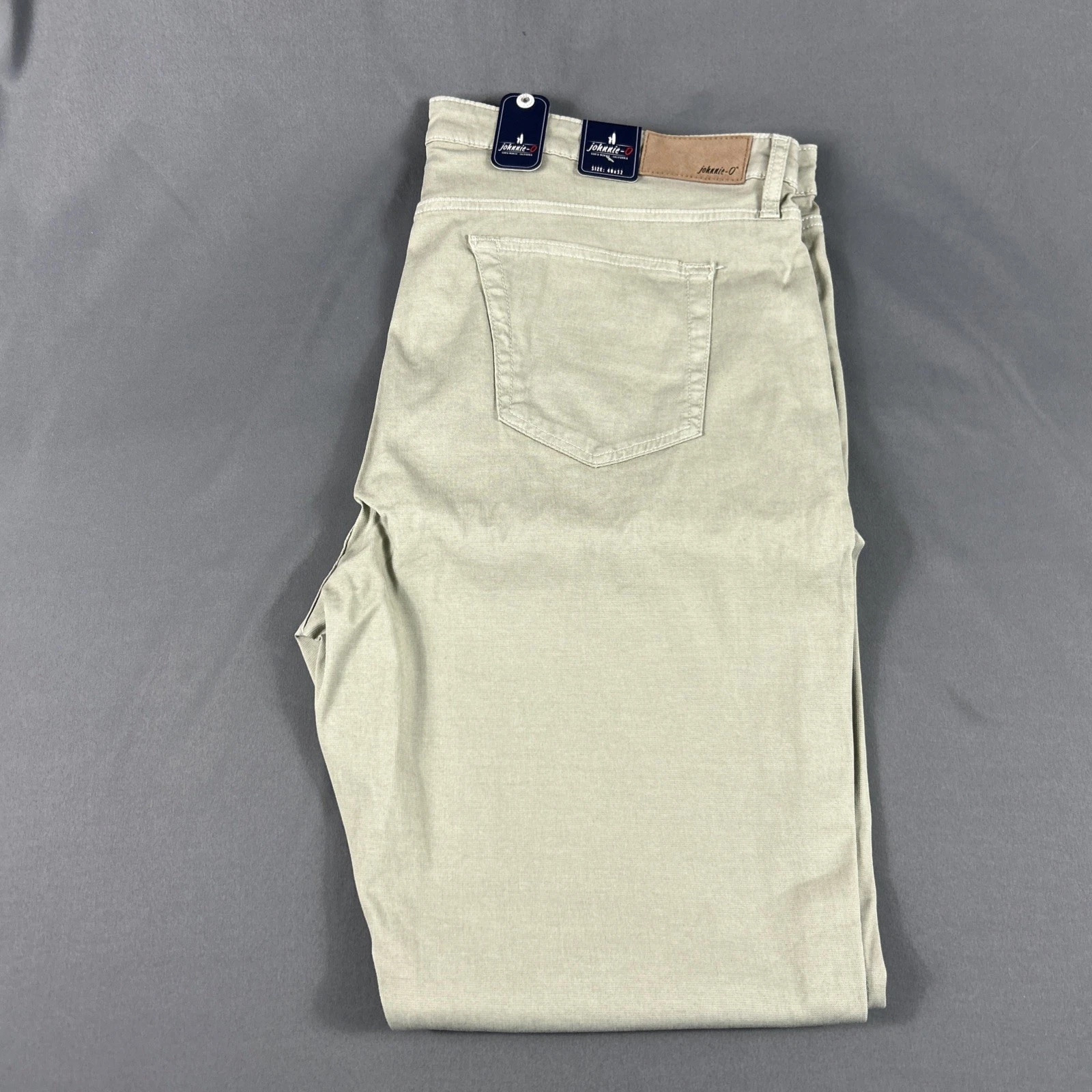 Johnnie-O Golf Pants Atlas Lightweight 40 x 32 Sage Green Cotton NWT MSRP $178