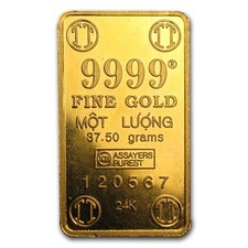 37.50 gram Gold Bar - Secondary Market 3844.71 per troy oz
