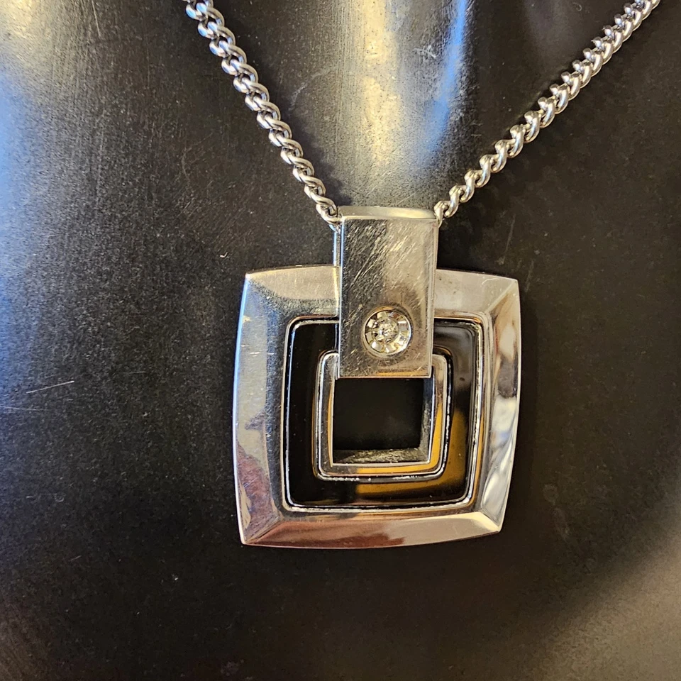 Collier I morellato Acier Zircon 52 Cm Pendentif 20x20 Mm - Photo 3/4