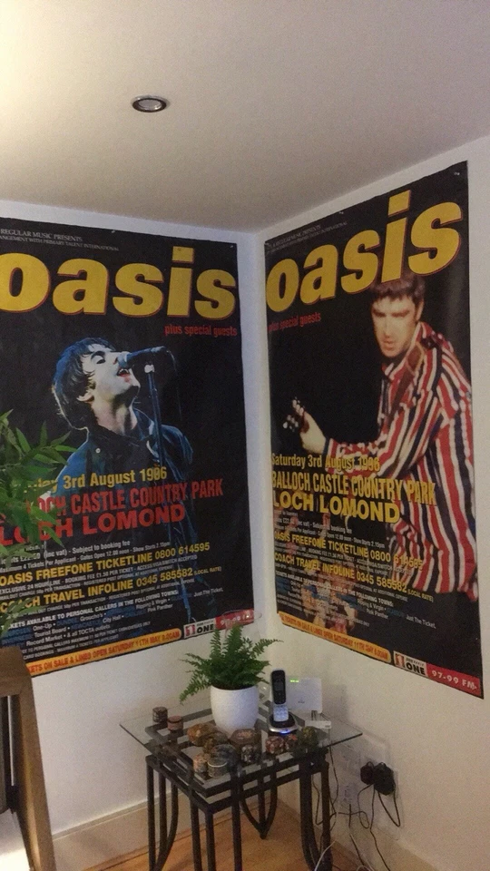Pair of Oasis Loch Lomond Tour Posters 1996 - Image 1 of 4