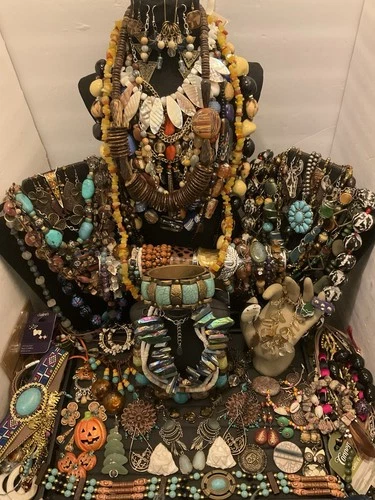 Huge- Estate-jewelry Lot - Redesign-junk-great For Craft- Costume- 8+lbs