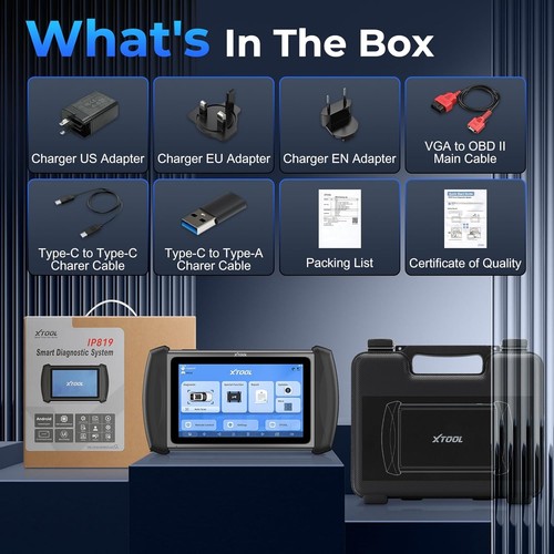 XTOOL IP819 V2.0 OBD2 Escáner Sistema Completo Llave de Diagnóstico Herramientas de Programación FCA - Imagen 10 de 10