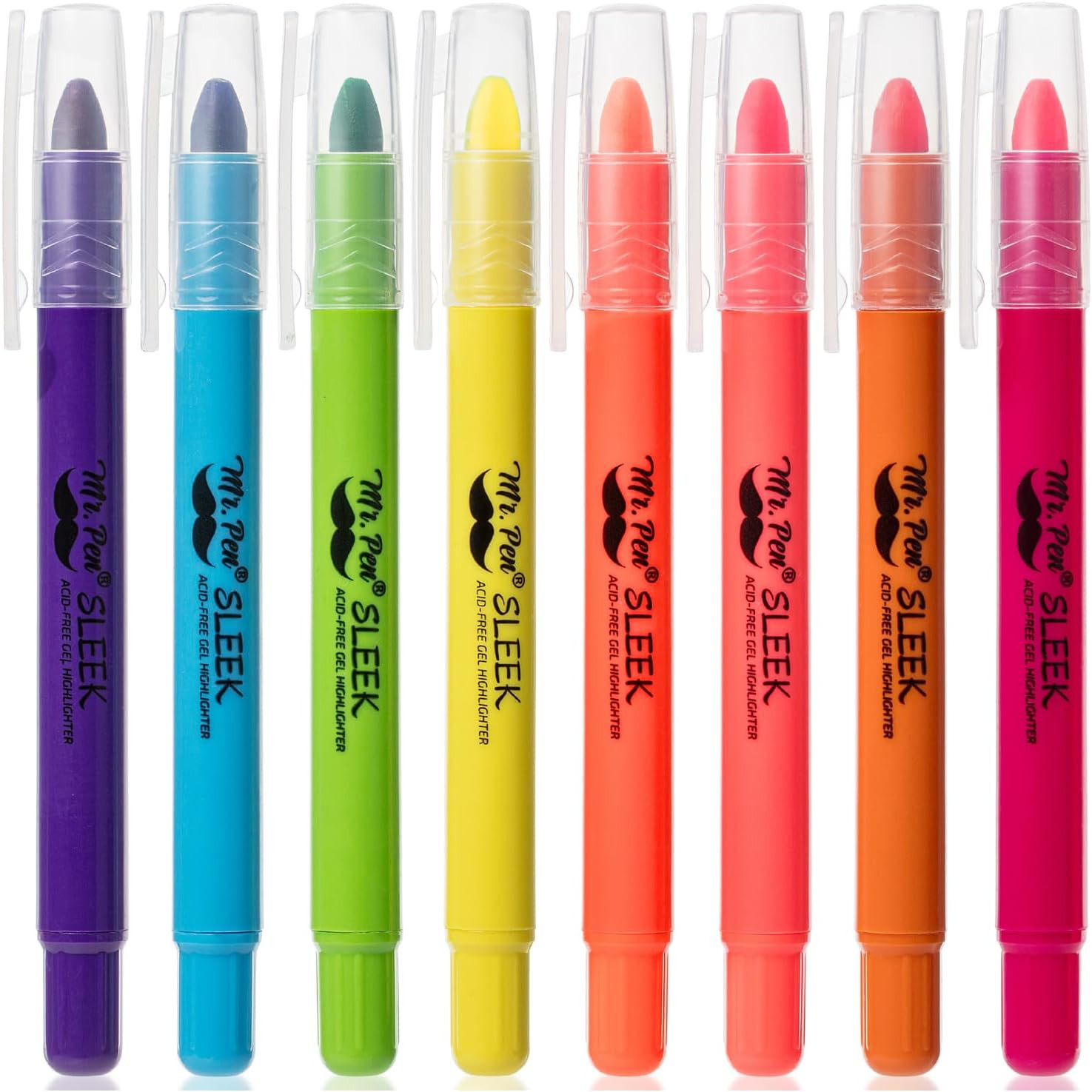 No Bleed Gel Bible Highlighters, Assorted Colors, Smear Free