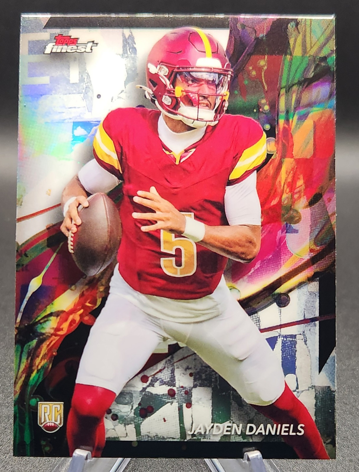 2024 Topps Finest Jayden Daniels RC REFRACTOR Common Rookie #67 Commanders