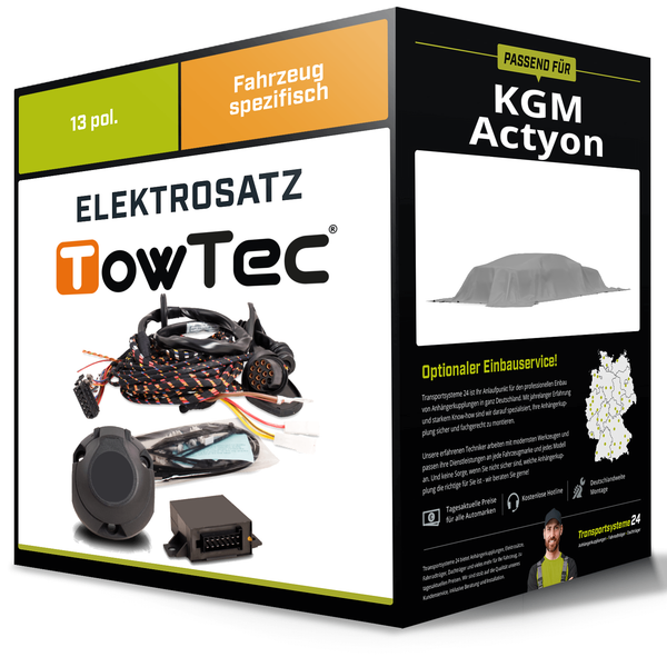 Elektrosatz 13-Pol Spezifisch für KGM Actyon 08.2024-Jetzt NEU-image
