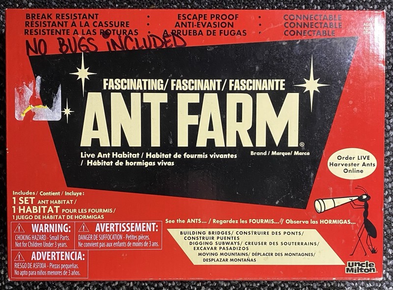 Uncle Milton Ant Farm Live Ant Habitat Retro Classic Toy NEW No Ants Included