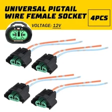 Wire Pigtail Female C H11 Two Harness Head Light Low Beam Bulb Replace Connector