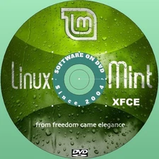 Latest New Release Mint XFCE Linux OS Operating System for PC on DVD