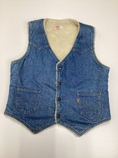 Levi's Vintage Denim Sherpa Lined Vest Blue Large Regular Size