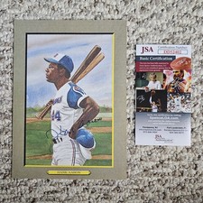 HANK AARON - 1985 Perez Steele Card - SIGNED AUTOGRAPHED - JSA Certified!