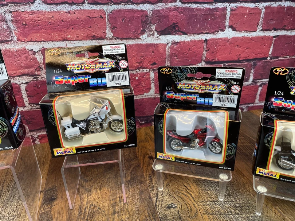 Assorted Lot 5 - MOTORMAX Die-Cast 1/24 Scale MOTORCYCLE Models Excellent #62009 - Image 3 of 4