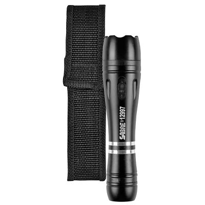 Sabre 2.517 uC Stun Gun with Flashlight & holster Black Finish w/130-Lumen LED