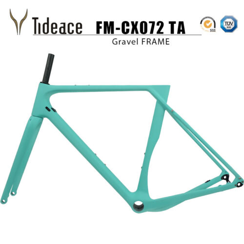Telaio per biciclette in carbonio ghiaia a montaggio piatto per telaio per bici in carbonio 700C o 27,5 - Foto 2 di 11
