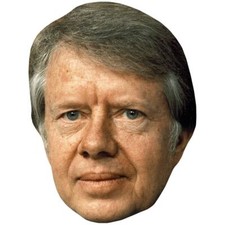 Jimmy Carter 1970s Celebrity Mask, Flat Card Face