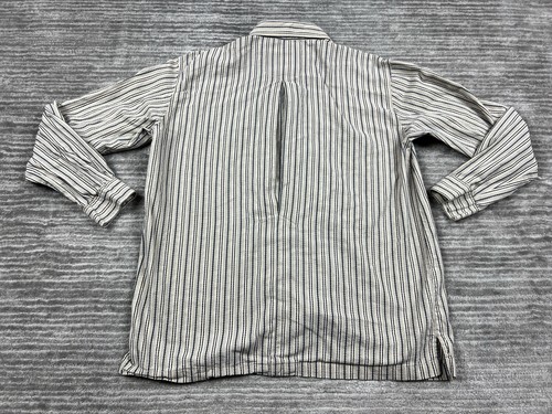 Top vintage Dockers donna grande a righe manica lunga cotone con bottoni Hong Kong - Foto 9 di 12