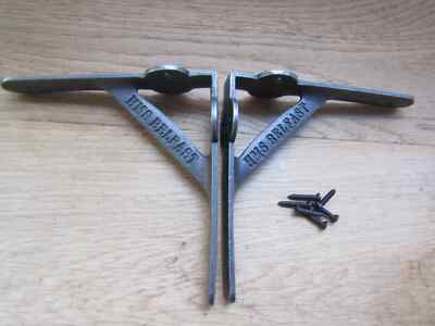 PAAR 6'' Gusseisen Vintage Rustikal Gerüstbrett Regalträger Klammern