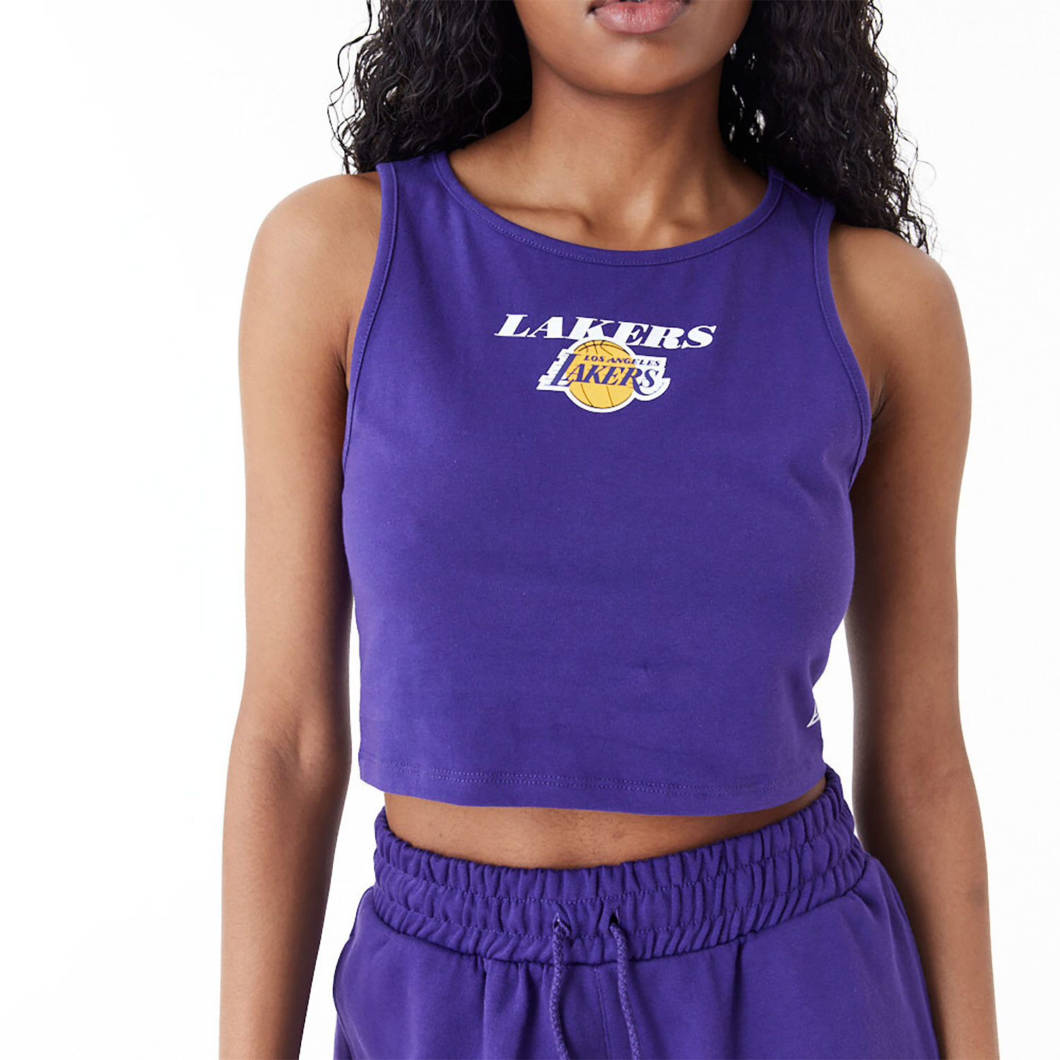 6025/272 New Era Basketball Los Angeles Lakers Crop Top Women Short 60435361