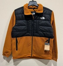 The North Face Men's Synthetic Insulated Denali Fleece Jacket Leather Brown/Blac