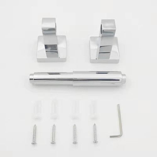 Ozwashroom Single Toilet Roll Holder, Bright Chrome - Picture 4 of 8