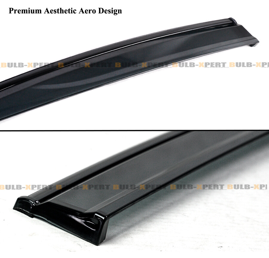 4-Piece In-Channel Window Deflectors (Smoke Black) For 2023-2025 Honda Accord - Rain Guards & Ventilation Visors