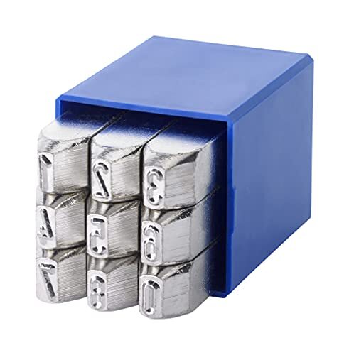 Gravurem INOX - Gioco di numeri, 0-9, 4 mm a marchio di acciaio idable