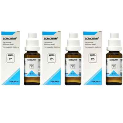 ADEL 25 Sleep Disorder Drops Pack of 3 Natural Homeopathic Remedy for Relaxation