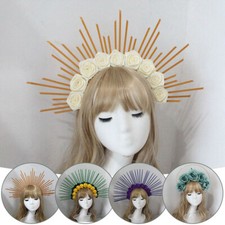 Women Baroque Spike Goddess Crown Tiara Virgin Mary Headband DIY Accessory Kit