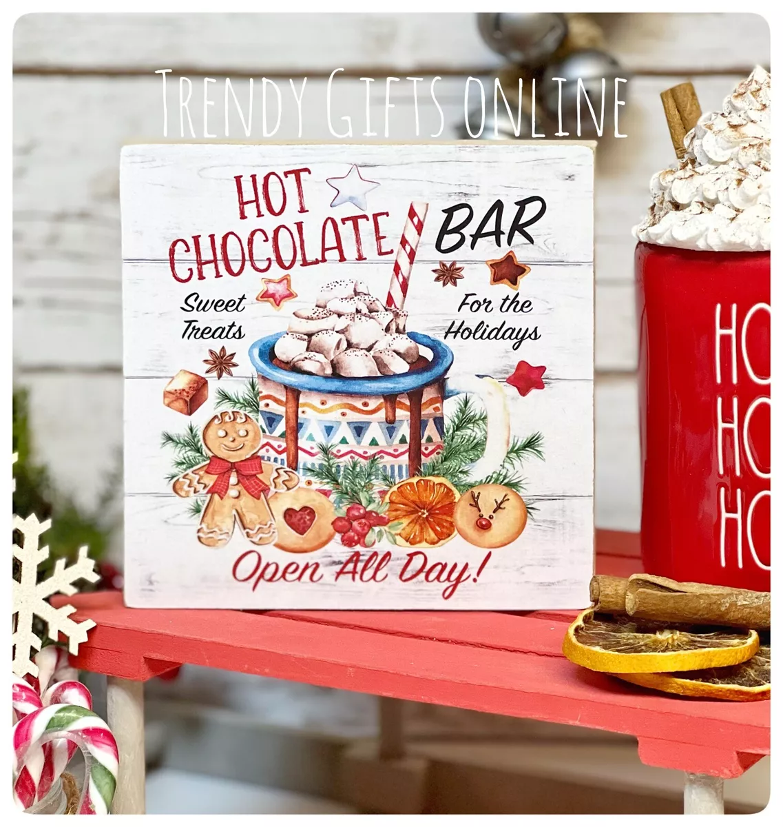 Hot Chocolate Station With Tiered Tray 