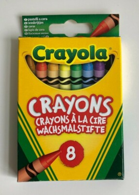 Crayola Buntstifte 8 verschiedene Wachs Kinder Farbstifte mehrere Farben NEU