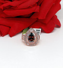 Sterling Silver Nwot Jtv Blush Simulated Gemstone Ring Size 10 8.8g Cat Rescue