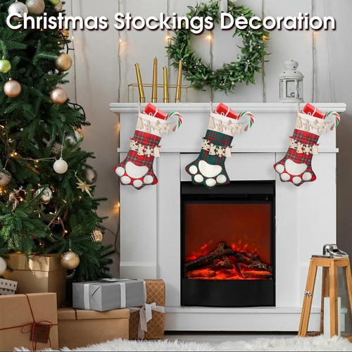 Christmas Stockings - 18" Dog Stockings Christmas Personalized Stockings with Na - Picture 2 of 9