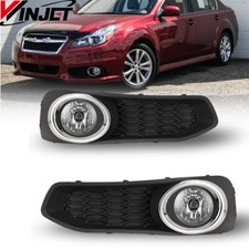 Pair Fog Lights For 2013-2014 Subaru Legacy Clear Front Lamps w/ Wiring+Switch