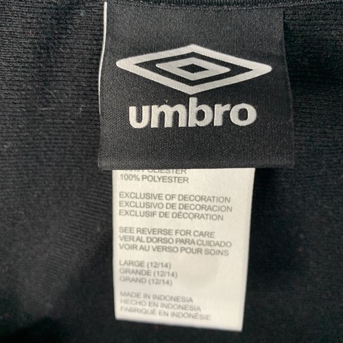 Umbro Warm Up Jacket Youth Large 12/14 Black Zip Up - Picture 9 of 14