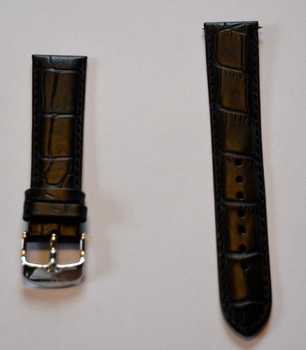 Uhrenarmband Leder Black Elysee Uhrenband Anstoß gerade 18mm 20mm 21mm 22mm 24mm - Picture 6 of 16