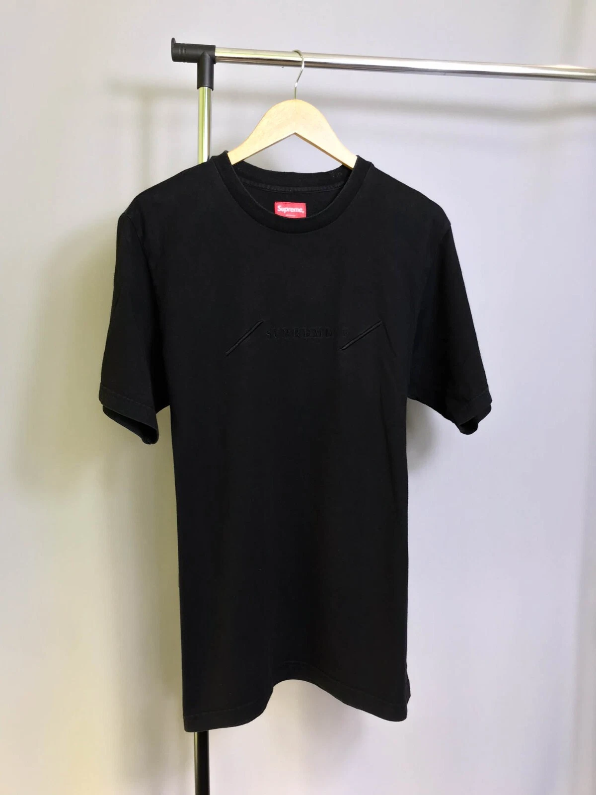 TEE SHIRT HOMME SUPREME Grande BOÎTE ROUGE LOGO NOIR NEW YORK