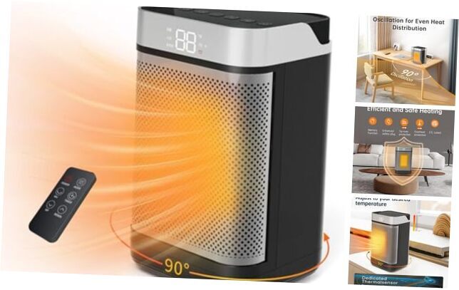 Space Heater Indoor, 1500W Space Heaters for Indoor Use AD06-ECO Space Heater-image