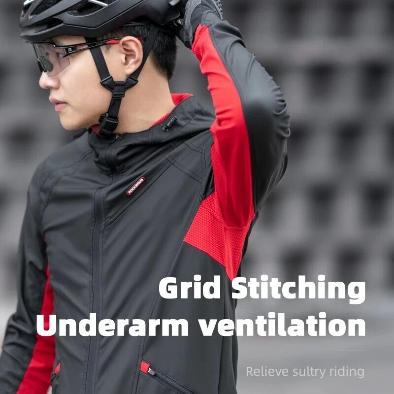 ROCKBROS Winter Cycling Jacket Long Sleeved Warm Outdoor Windproof Suit For Men - Image 3 of 4