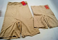 Lot of 2 Spanx Women's Shapewear Beige Shape & Sculpt Mid-Thigh Short NWT Medium