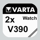 2x V390 Uhren-Batterie Knopfzelle SR54 SR1130 AG10 VARTA Neu Silberoxid