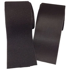 6" Inch Wide x 5 Yards (15 Feet) BLACK Sew on Hook & Loop Tape Set FREE SHIPPING
