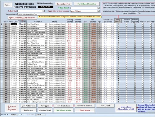 HOA or POA Management application for Homes or Property , uses Microsoft Access - Picture 6 of 6