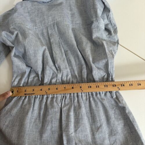 NEW LUXMII Halvar Linen Wrap Maxi Dress S French Blue Stripe Cottagecore $359 - Picture 17 of 21