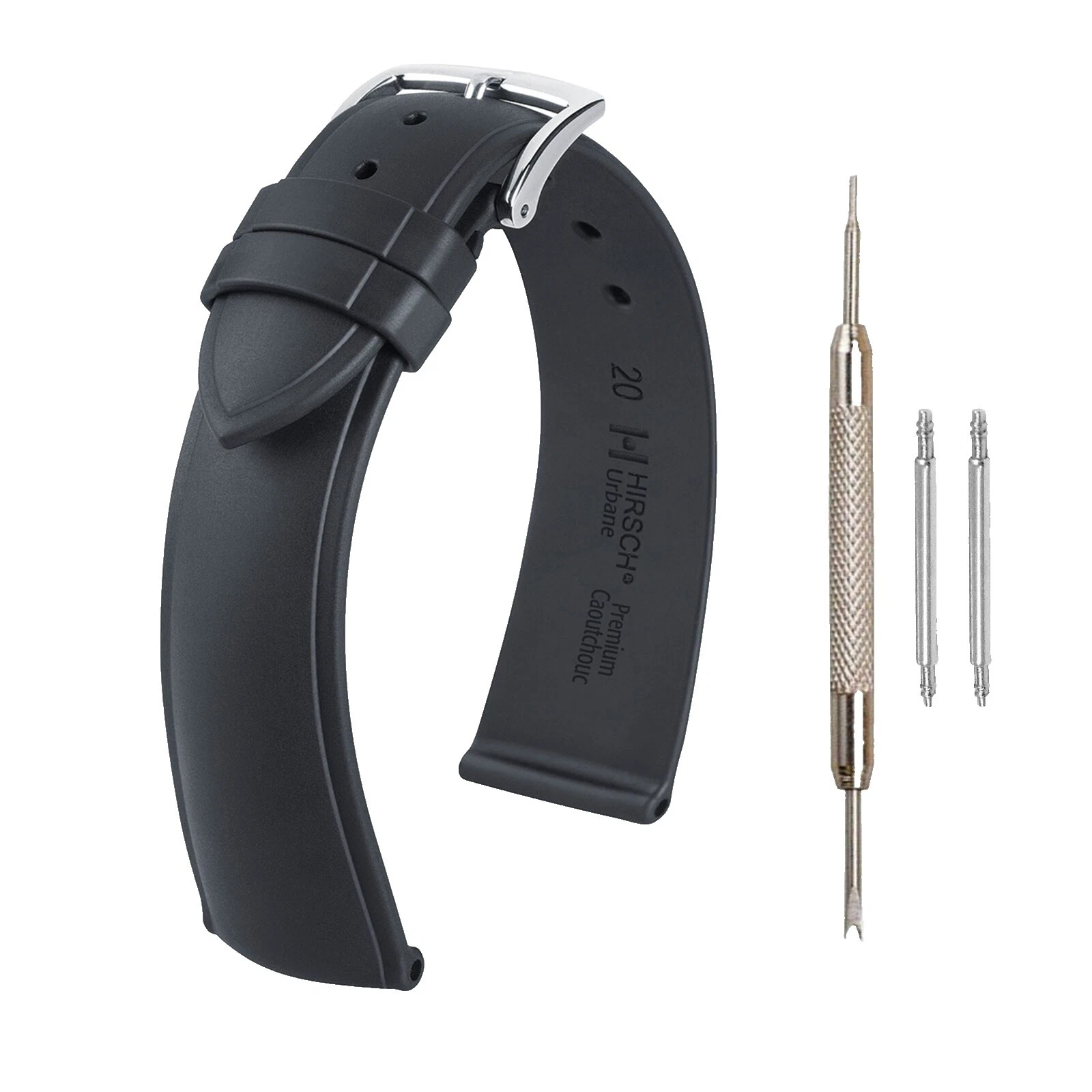 Reloj de Pulsera Acero Inoxidable Hirsch Negro Bandas