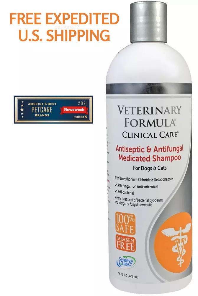 Antiseptic Antifungal Medicated Dog Cat Shampoo Anti Parasitic