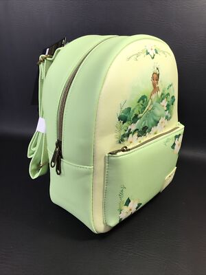 Loungefly Green Frog Bag with Floral Accents Amazon.com: Loungefly Disney The Princess And The Frog Tiana  main image 3