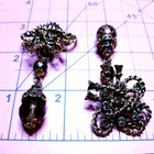 Rare "Heidi Daus" for Jim Walters Smoky Glass Dangle Clip Earrings Gorgeous! #28 — photo 4