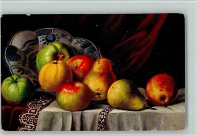 10542016 - F.E.D. Serie 445 - Obstschale mit Aepfeln AK Eckknick Frucht, Gemuese