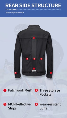Thermal Cycling Jacket Man Winter Bicycle Clothing Windshield MTB Reflective - Picture 12 of 22